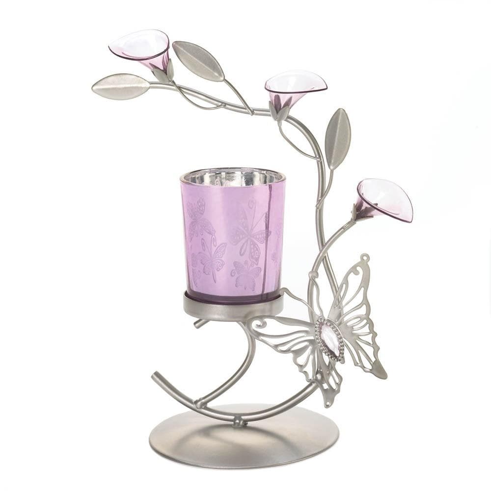 Pink Butterfly Candleholder - The House of Awareness