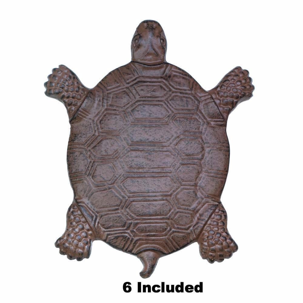 Set of 6 Cast Iron Turtle Garden Stepping Stones - The House of Awareness
