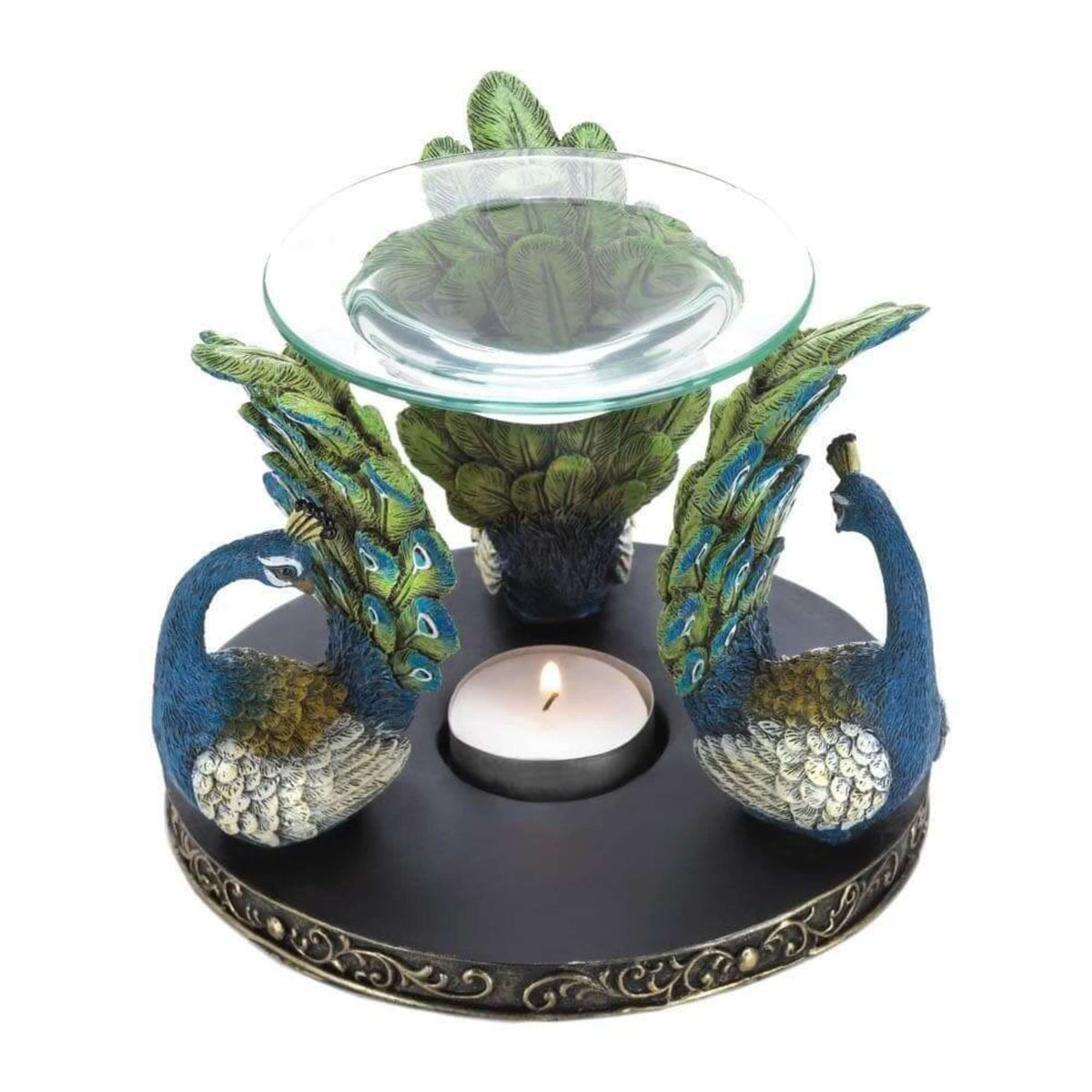 Pretty Peacock Oil Warmer - The House of Awareness