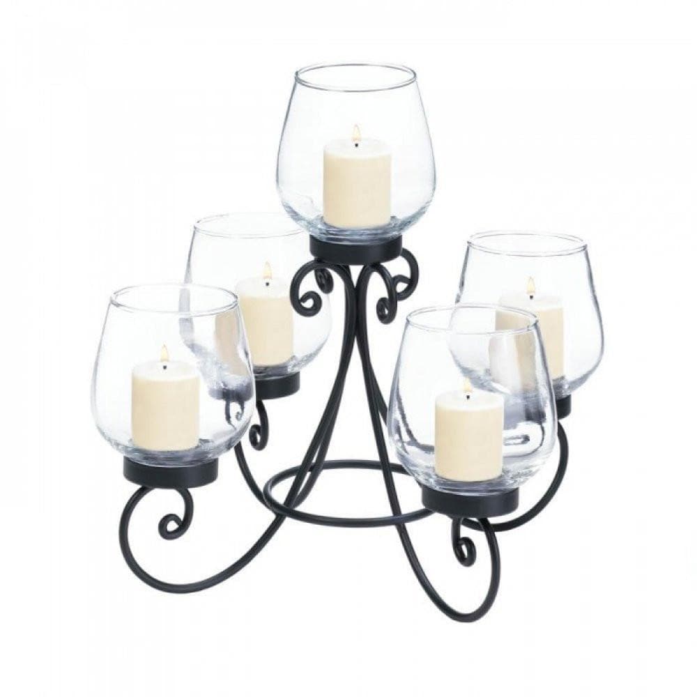 5-Piece Glass Candle Centerpiece - The House of Awareness