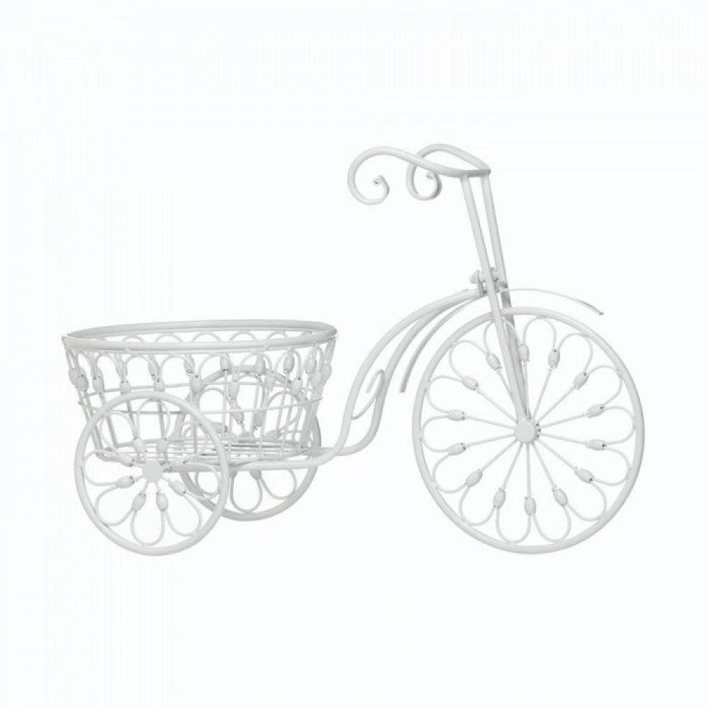 White Tricycle Bicycle Planter - The House of Awareness