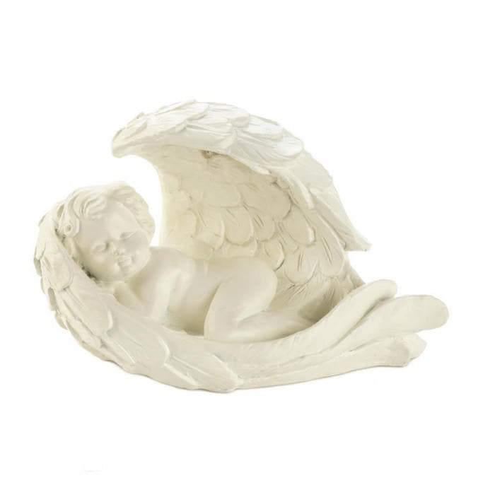 Set of 2 Peaceful Cherub Figurines With Solar Light - The House of Awareness