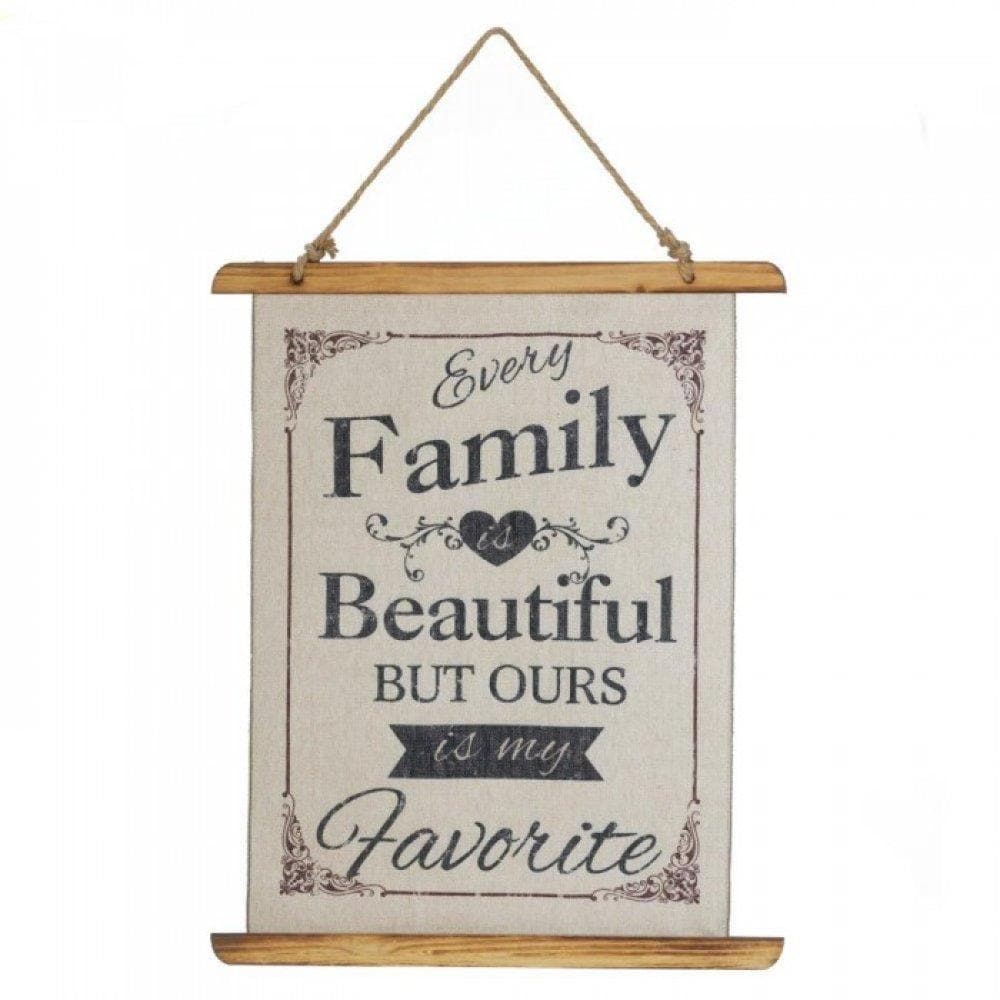 Favorite and Laughs Family Linen Wall Art - The House of Awareness