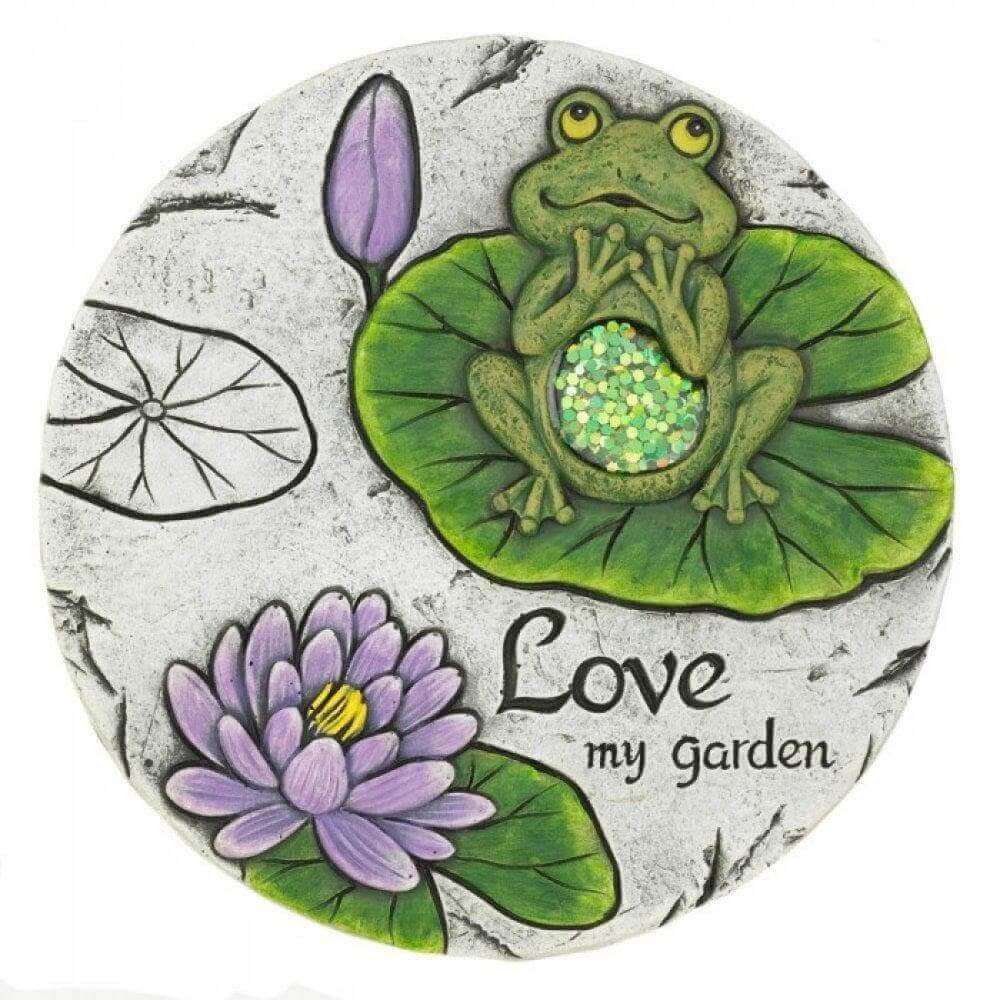 Set of 2 Leaping Frog Garden Stones - The House of Awareness