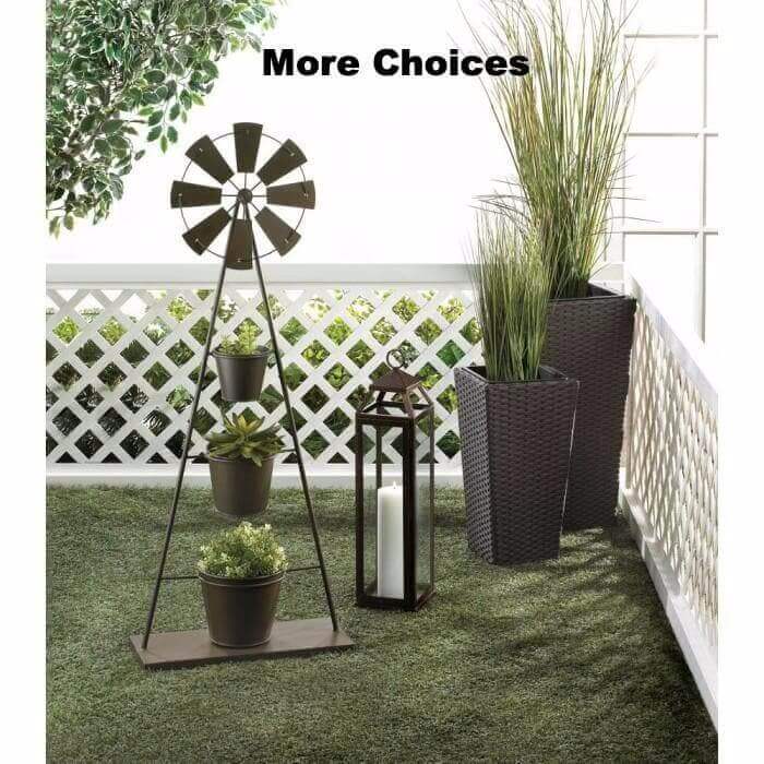 Iron Windmill Plant Stand - The House of Awareness
