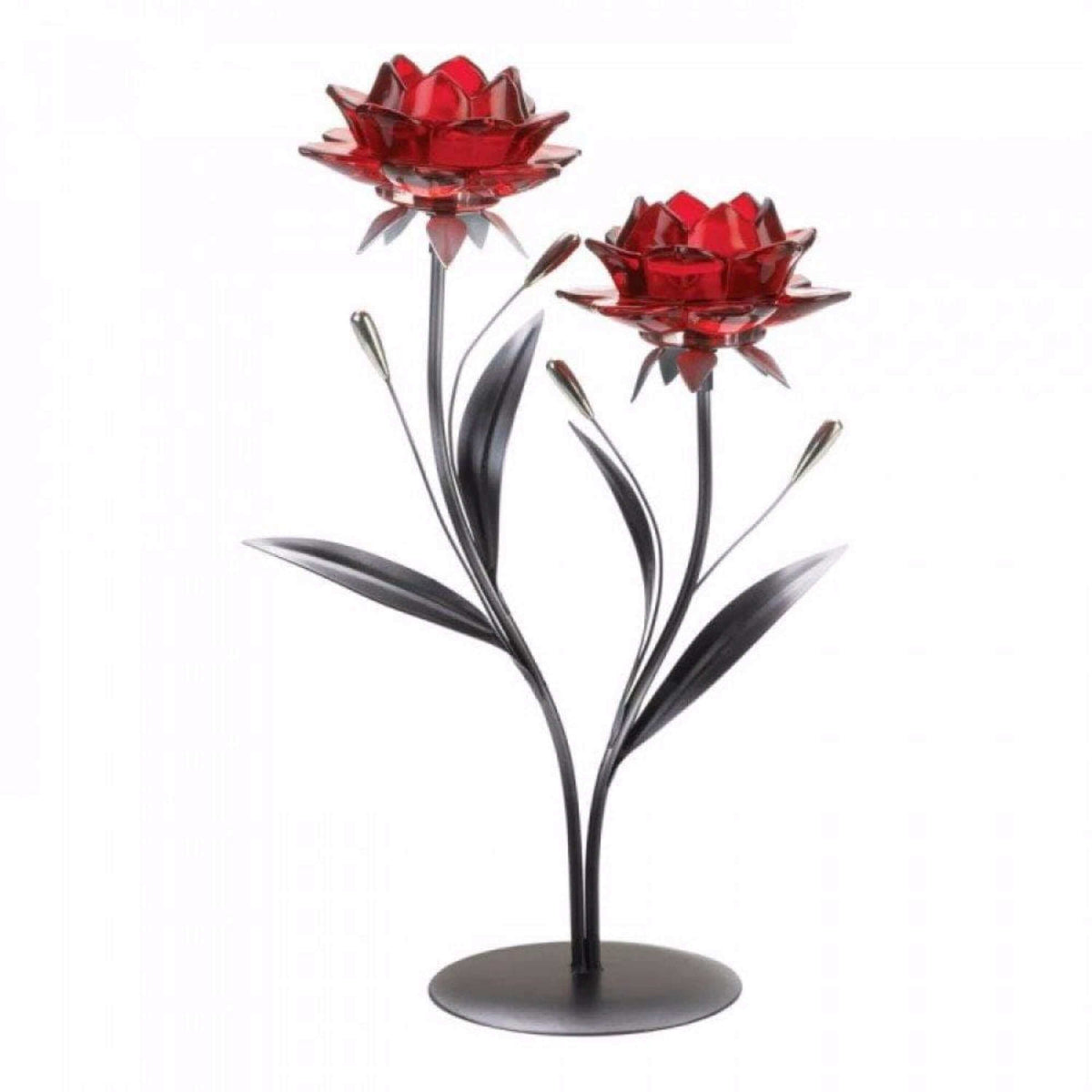 Romantic Red Flowers Candleholder - The House of Awareness