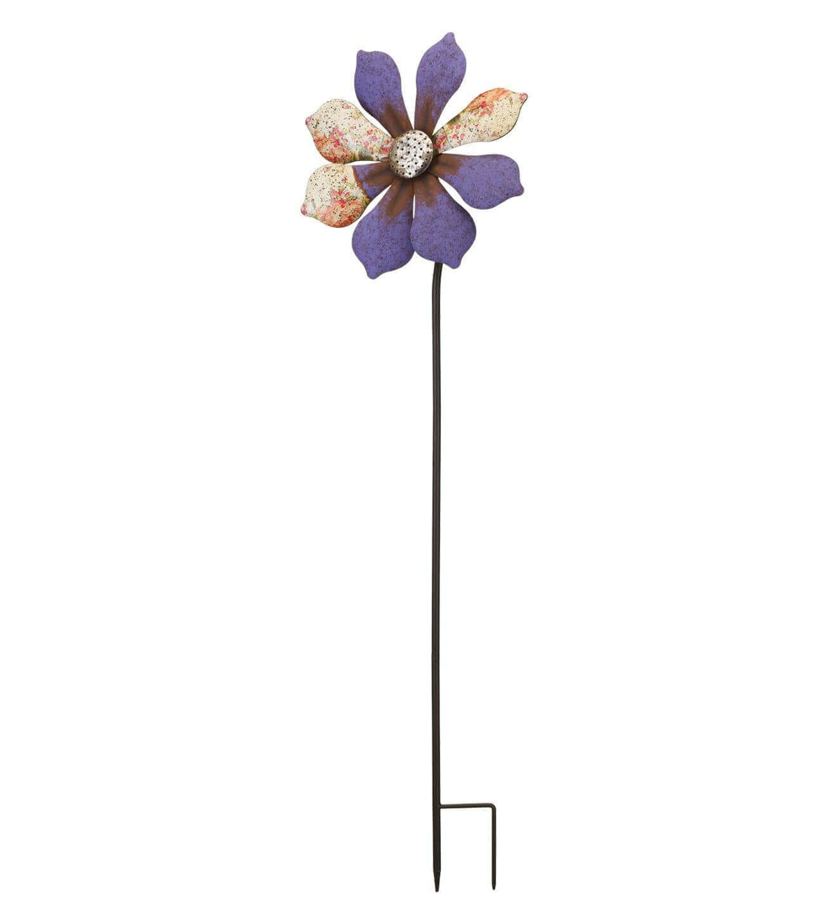 Purple Flower Wind Spinner with Stake- The House of Awareness