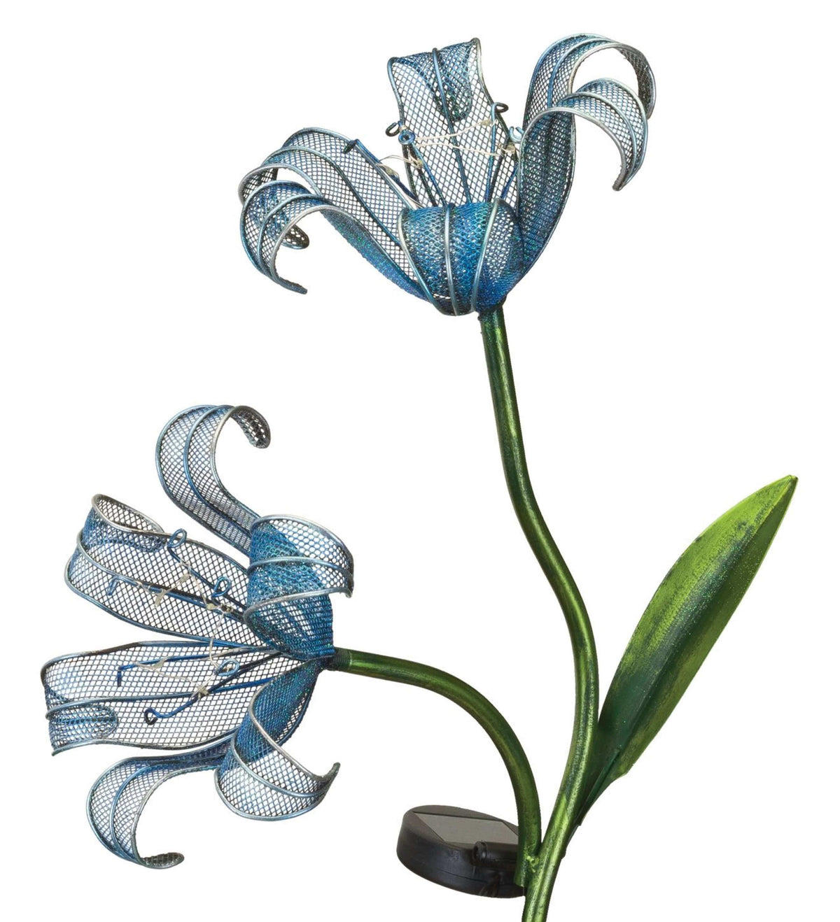 Blue Double Lily Solar Stake