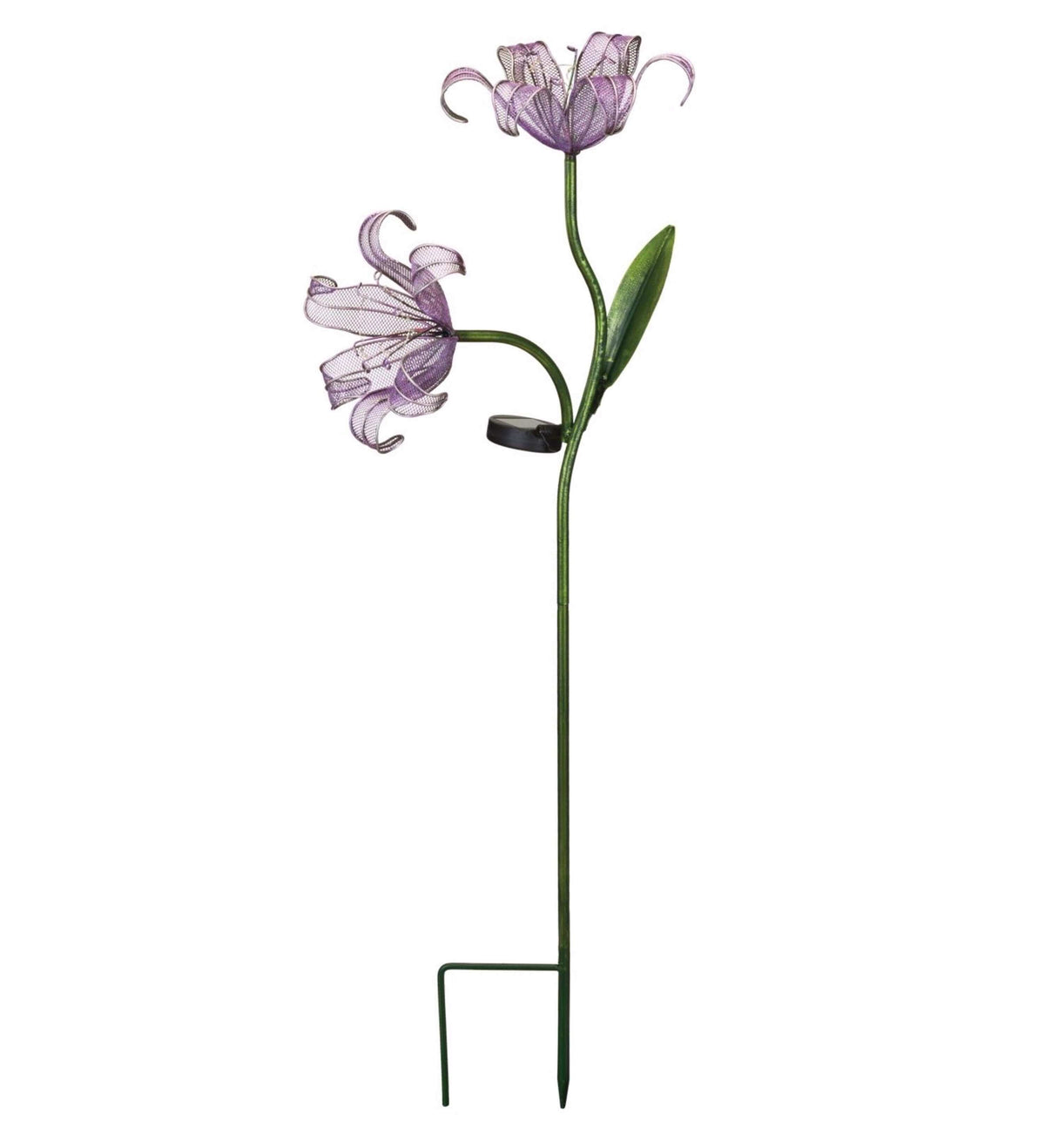 Purple Double Lily Solar Stake