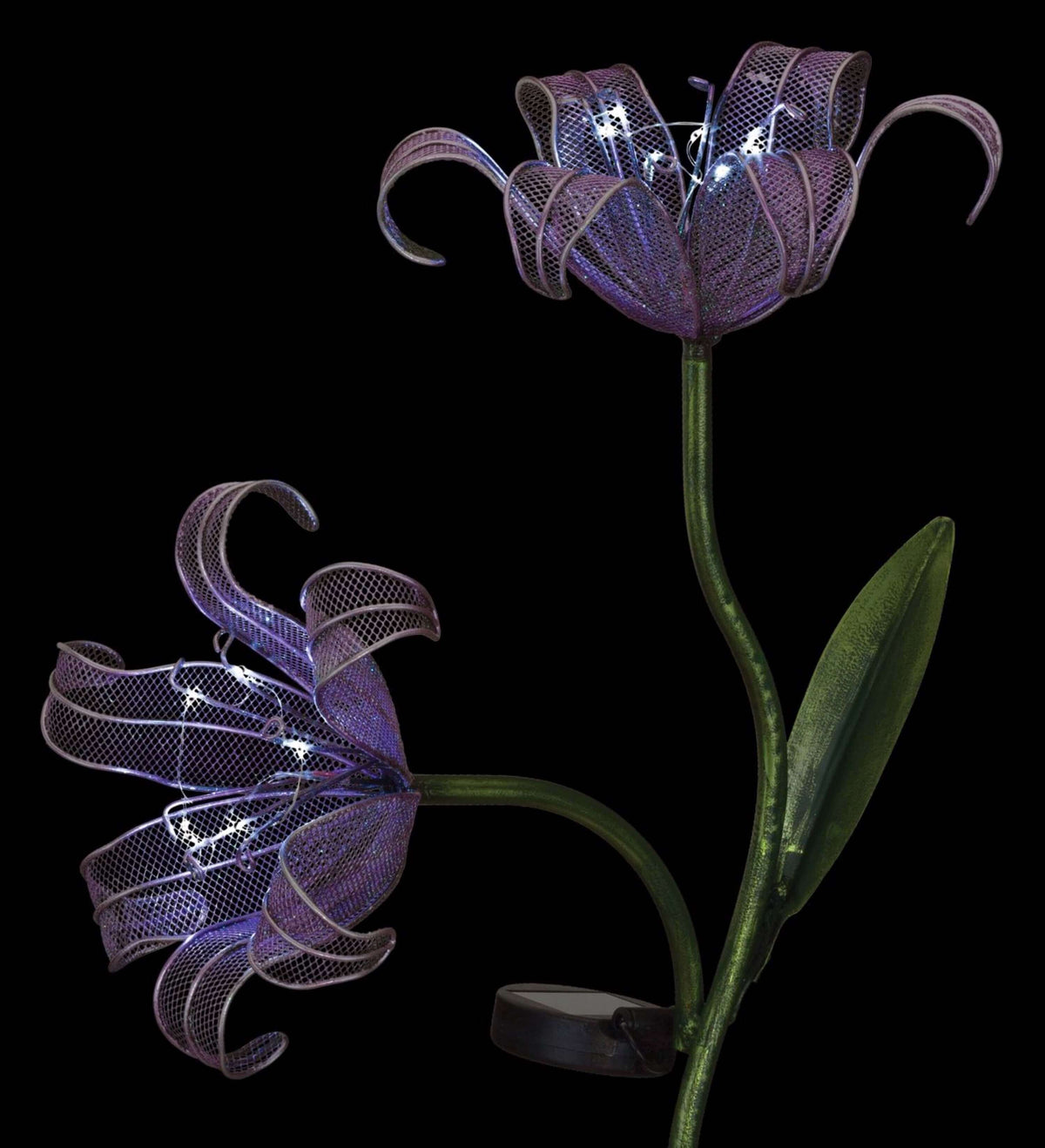 Purple Double Lily Solar Stake- The House of Awareness
