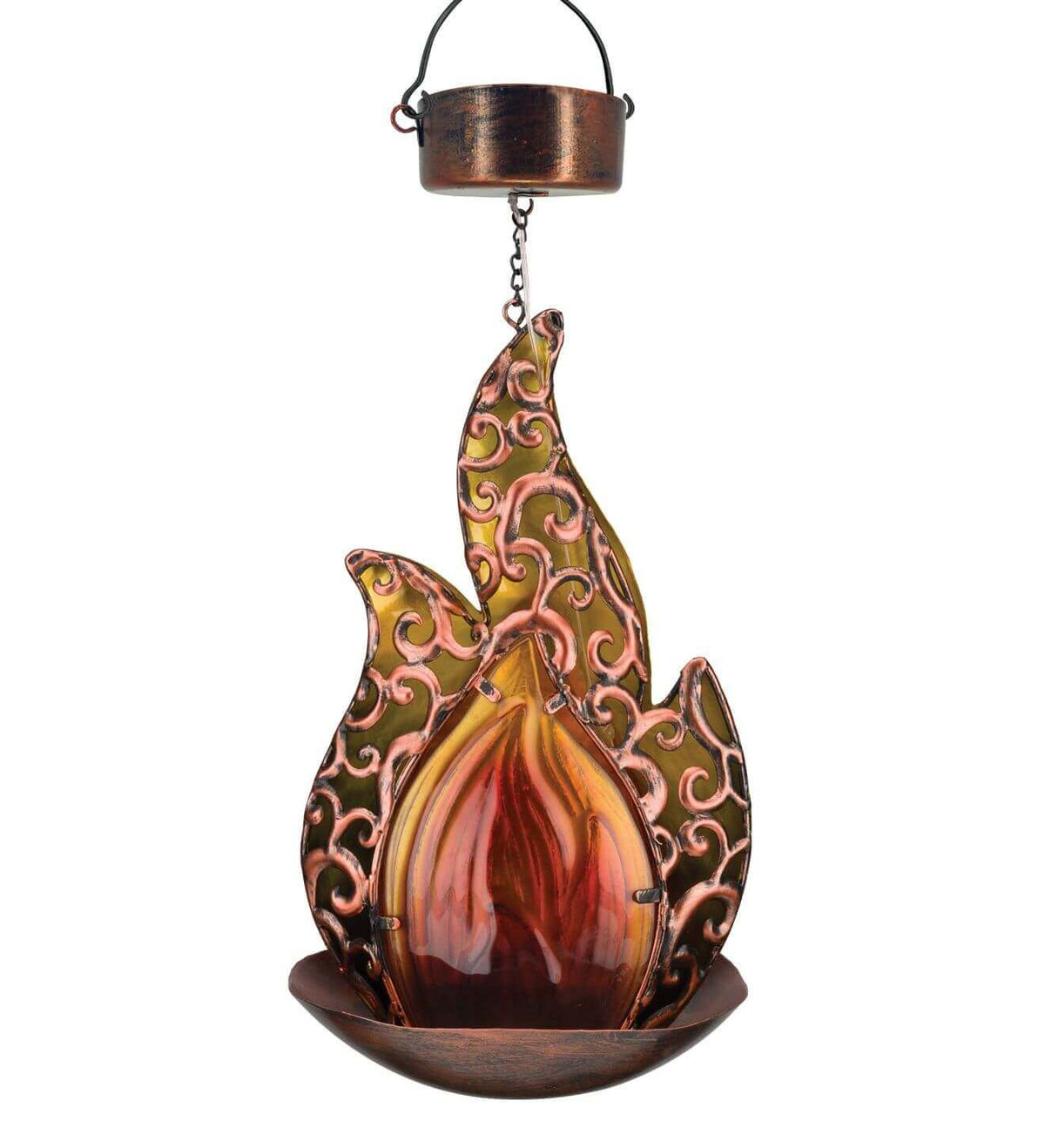 Amber Blaze Solar Hanging Lantern-The House of Awareness