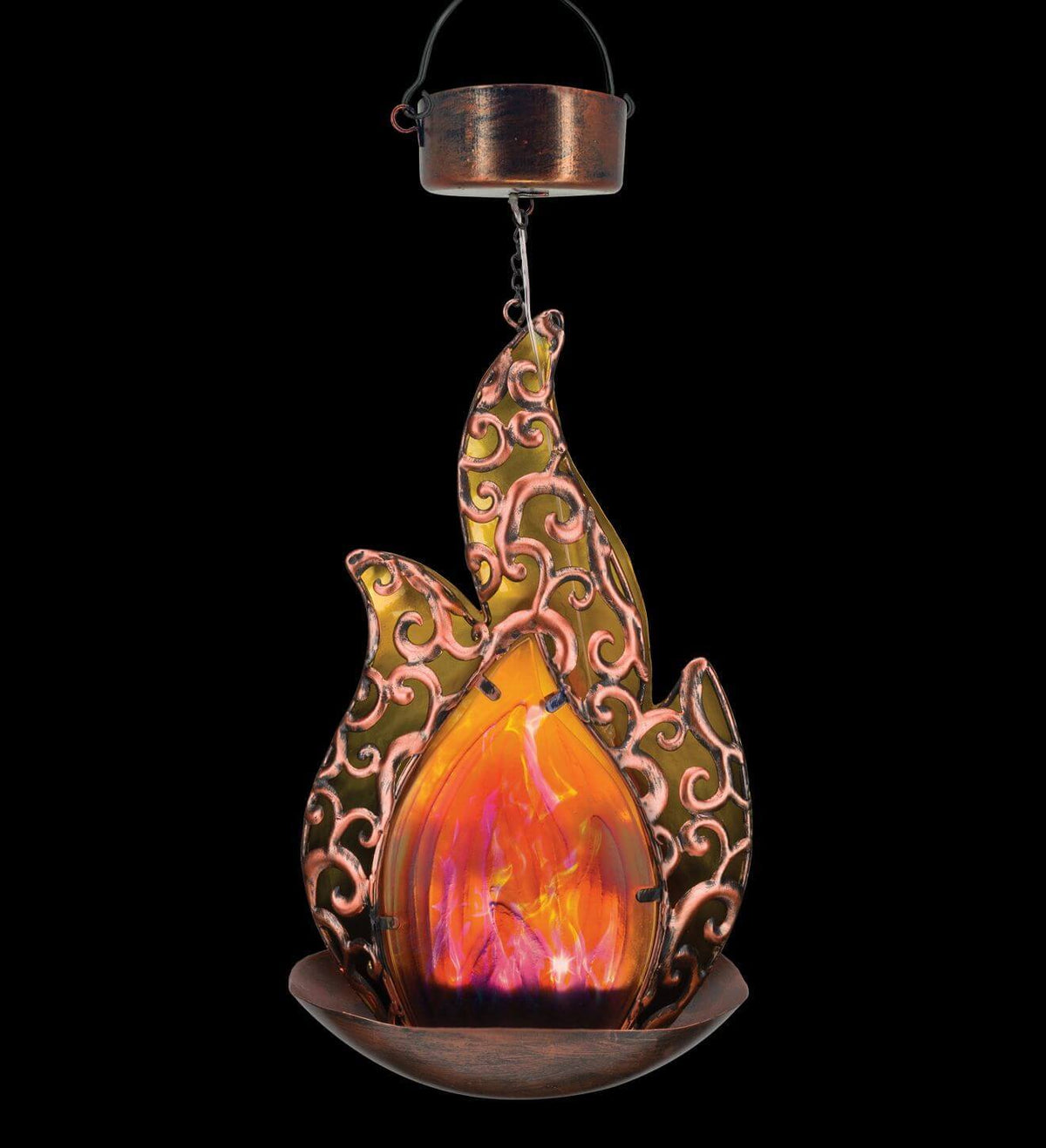 Amber Blaze Solar Hanging Lantern -The House of Awareness