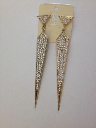Clear Gold Stone Earrings - The House of Awareness
