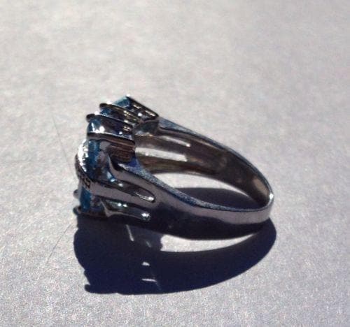 925 Silver Ring with Blue Topaz Stones - The House of Awareness