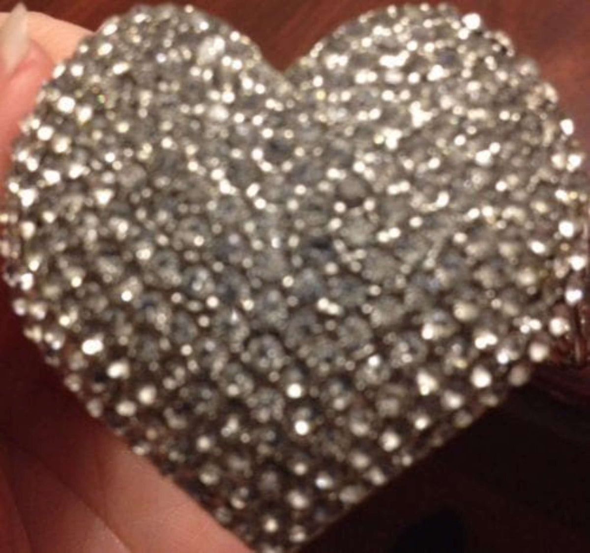 Hinge Metal Urban Crystal Heart Bracelet Rhodium for Love - The House of Awareness