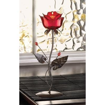 Red Rose Candle Holder - The House of Awareness