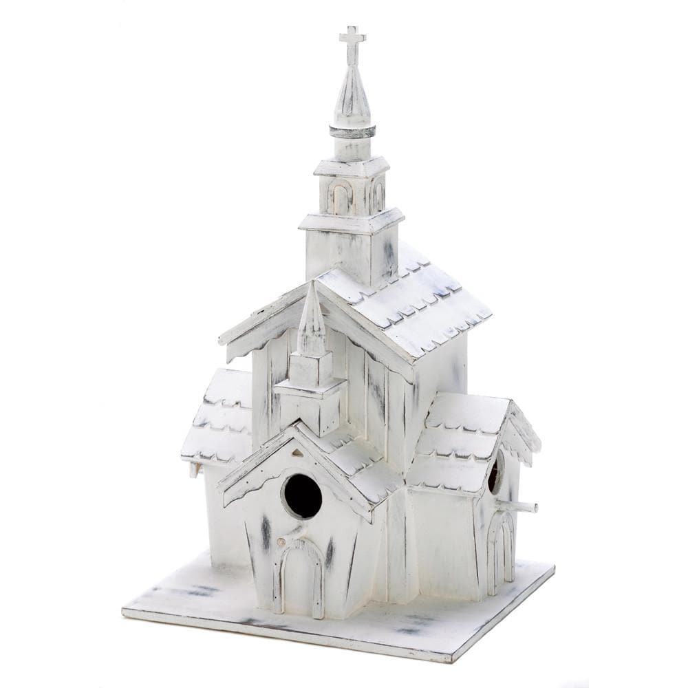 Little White Chapel Birdhouse - The House of Awareness