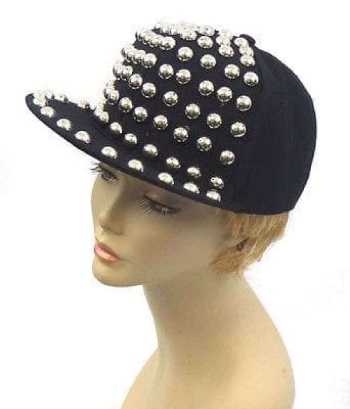 Round rivet front stud punk hiphop cap - The House of Awareness