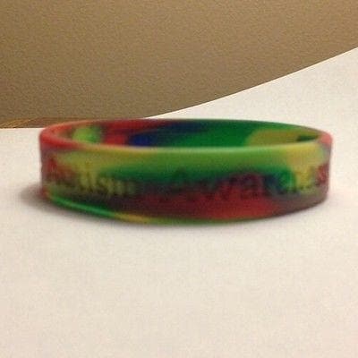 Multi Colored Autism And Asperger Awareness Puzzle Silicone ADULT Bracelet - The House of Awareness