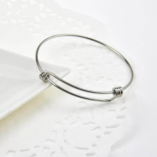 White Crystal Ribbon Retractable Charm Bracelet for Causes - The House of Awareness