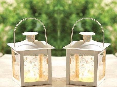 Set of 2 Small Ivory Vine Lanterns - The House of Awareness