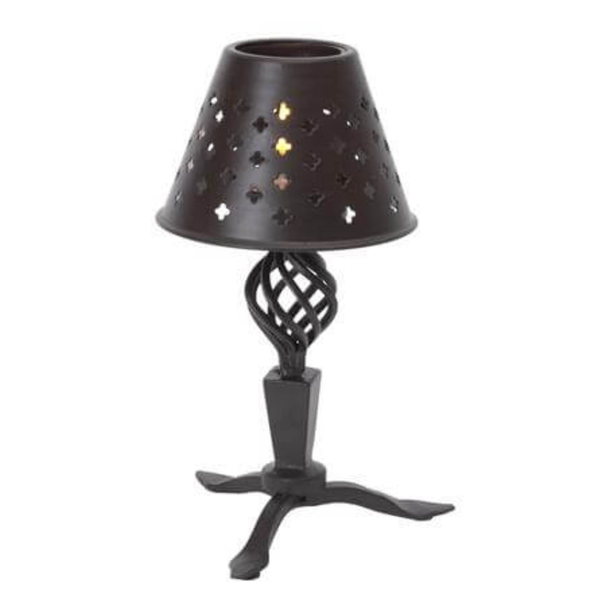 8 Inch Iron Black Candle Lamp - The House of Awareness