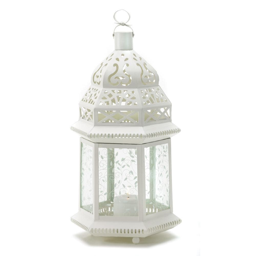 Large White Moroccan Lantern - The House of Awareness