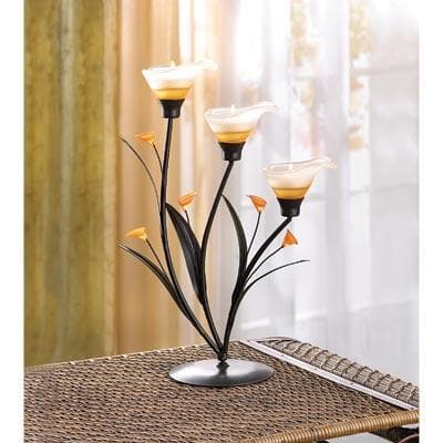Amber Lilies Tealight Holder - The House of Awareness