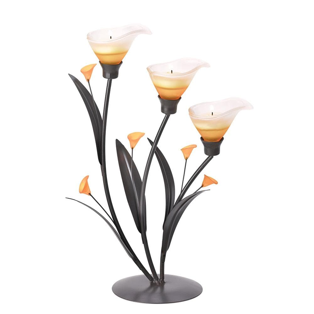 Amber Lilies Tealight Holder - The House of Awareness