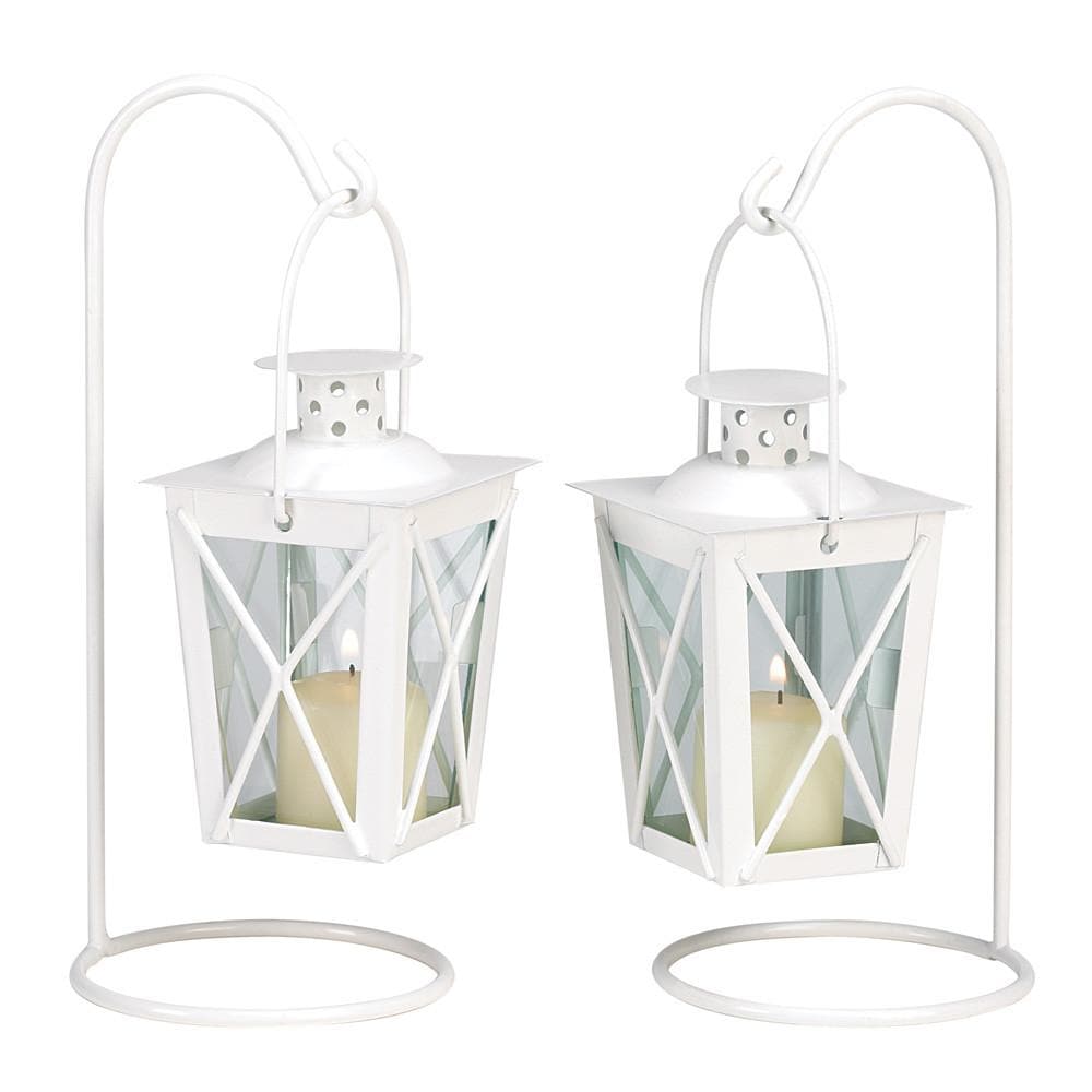 White Railroad Candle Lanterns - The House of Awareness