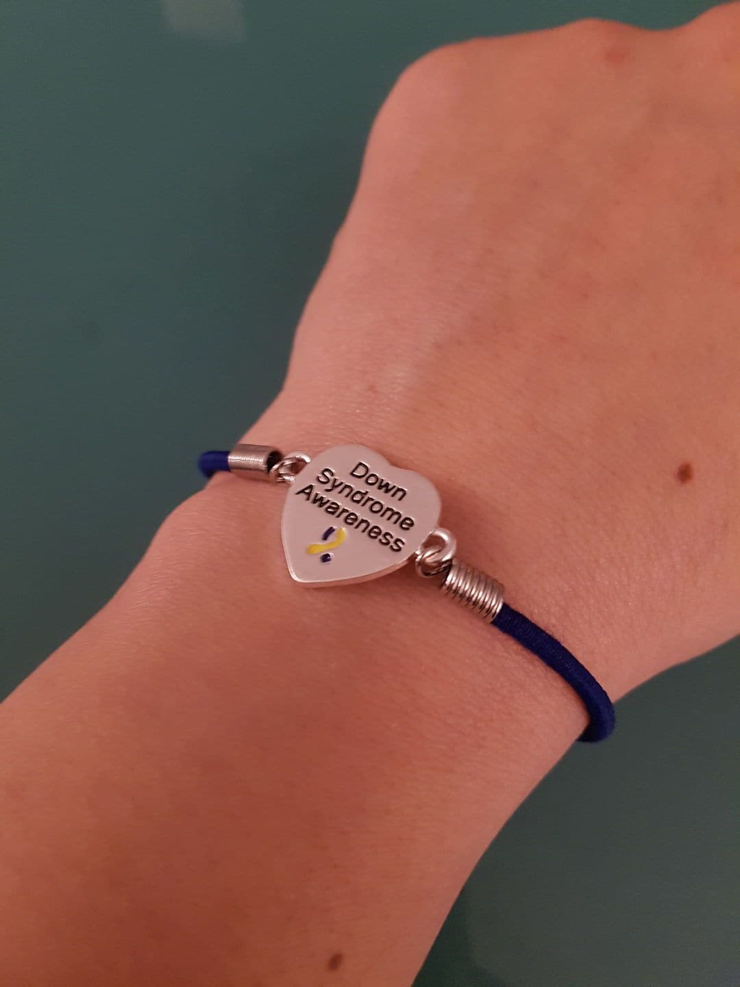 Down Syndrome Awareness Heart Stretch Bracelet- The House of Awareness