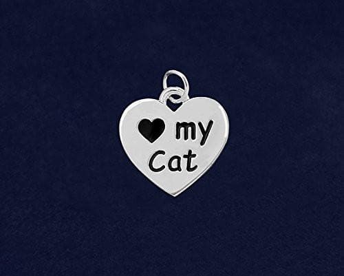 "Love My Cat" Heart Charm - The House of Awareness