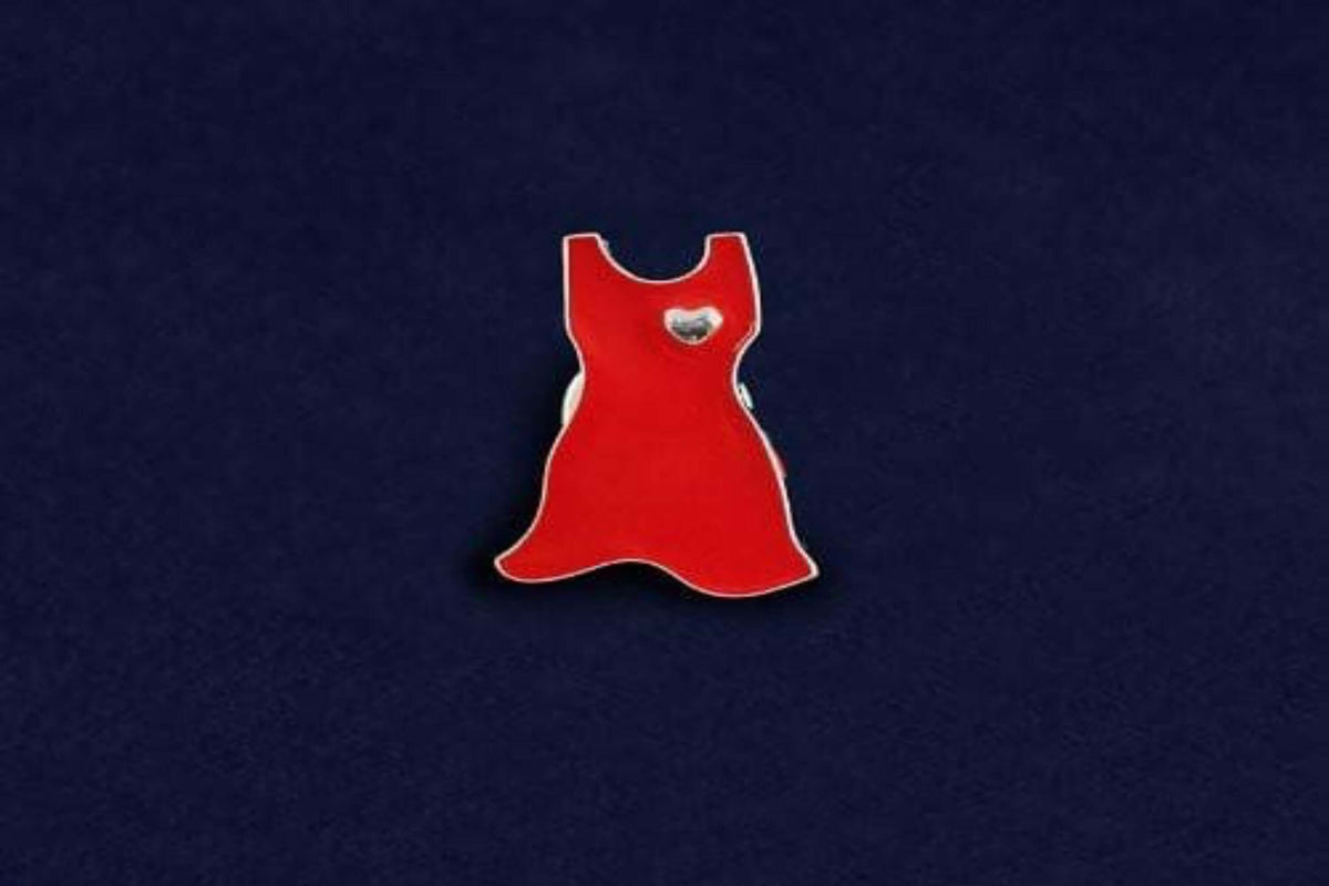 Small Red Dress Pin for Heart Disease - The House of Awareness