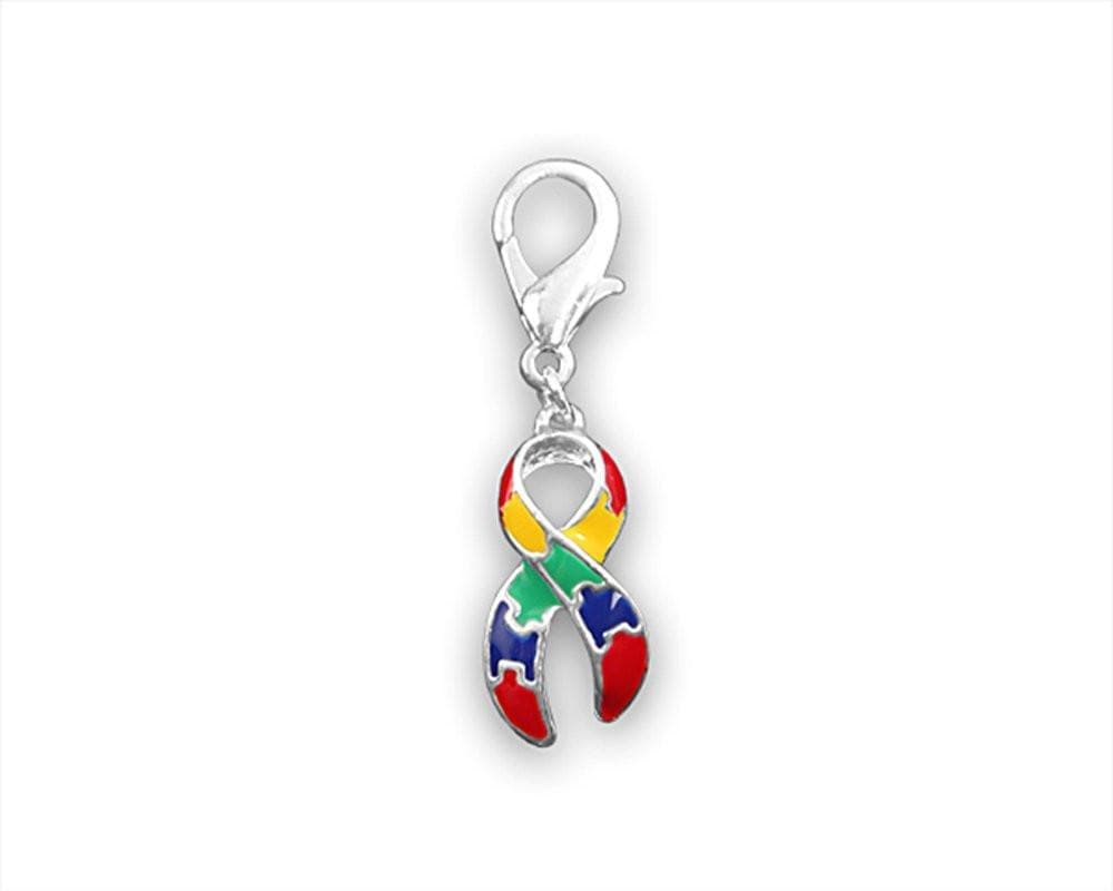 Autism Ribbon Hanging Charm - Large - The House of Awareness