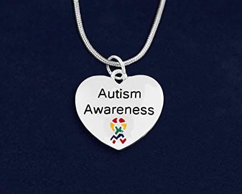 Autism Awareness Heart Necklace - The House of Awareness