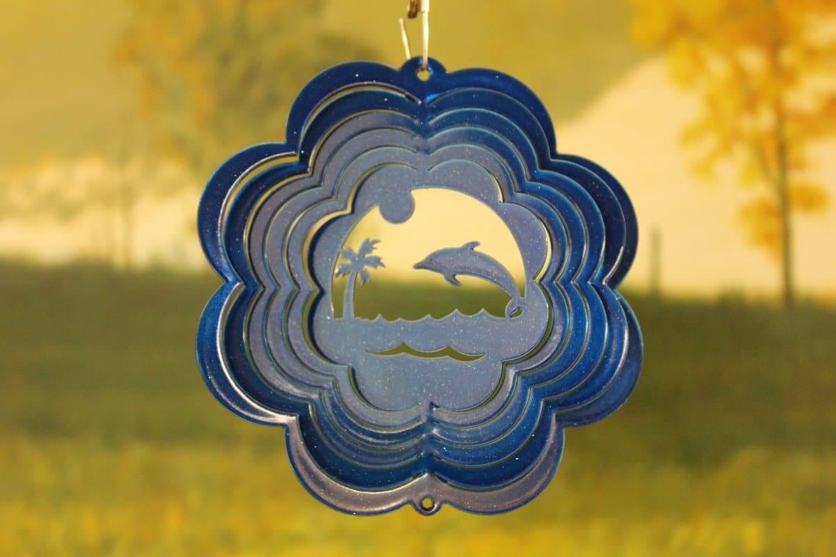 4" Blue Dolphin Wind Spinner - The House of Awareness