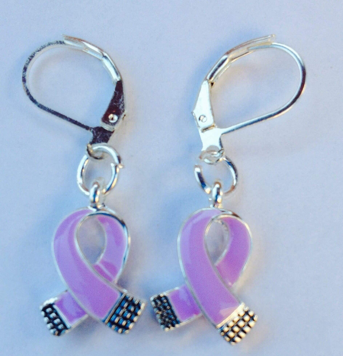 Purple Charm Earrings for many Causes - The House of Awareness