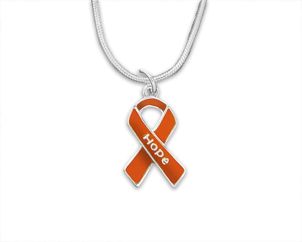 Orange Ribbon Hope Necklace for Cancer - The House of Awareness