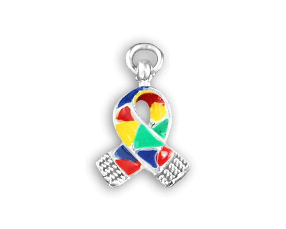 Small Autism Ribbon Charm - The House of Awareness