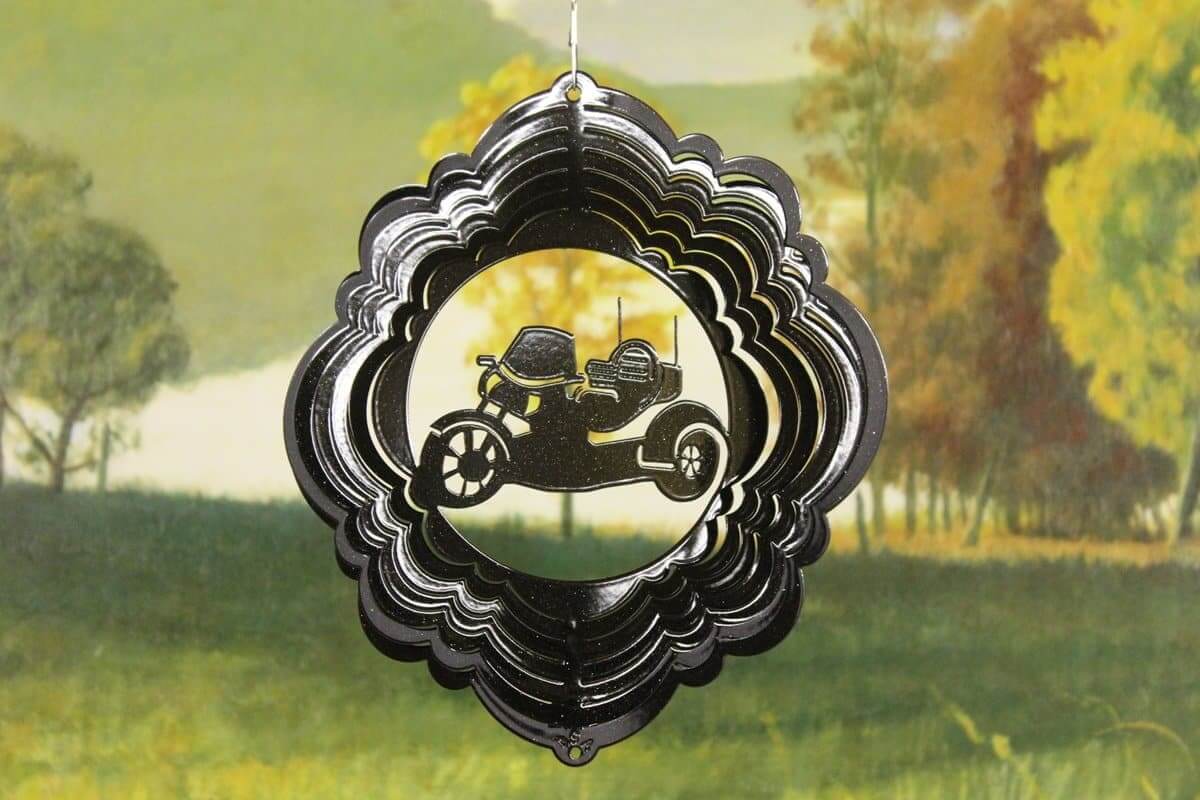 8" Black Trike Wind Spinner-USA Made - The House of Awareness