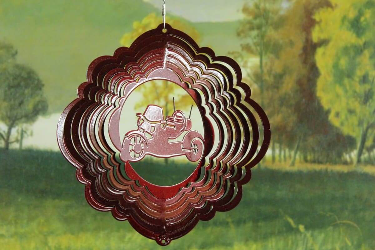 8" Red Trike Wind Spinner-USA Made- The House of Awareness