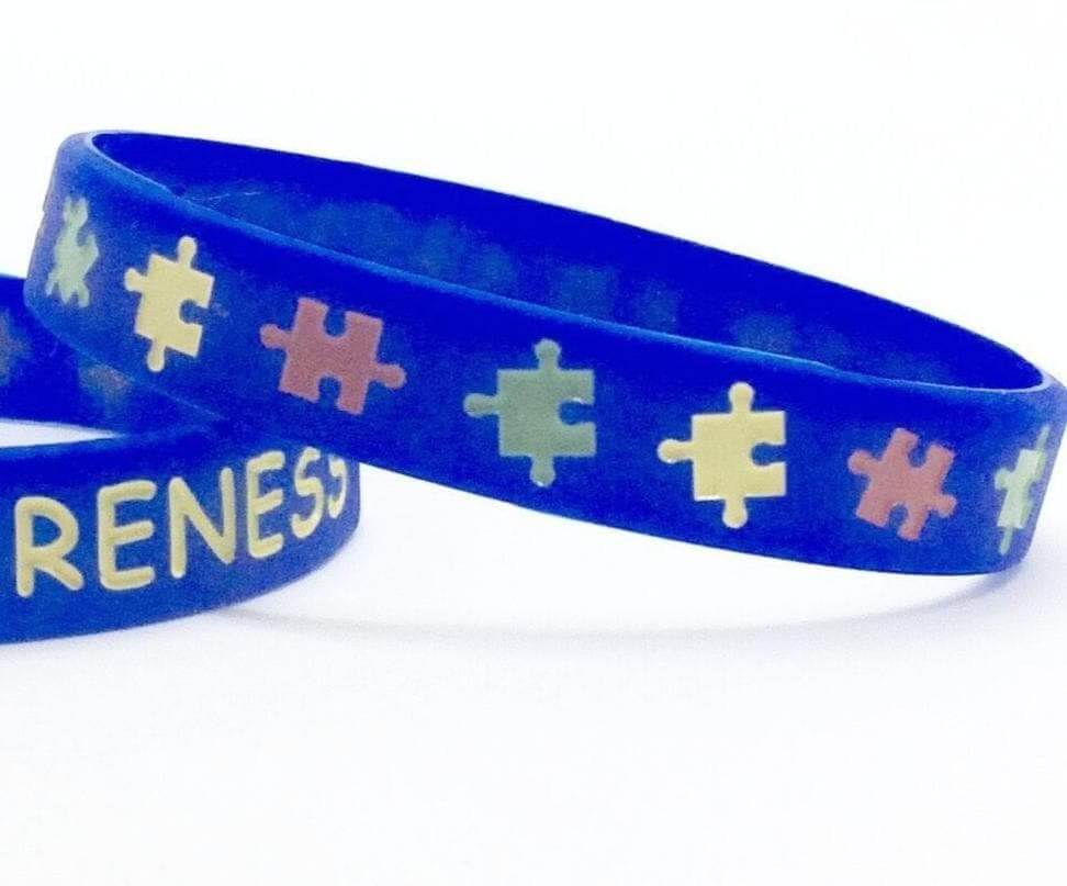 Blue AUTISM AWARENESS Rubber Silicone Bracelet - The House of Awareness