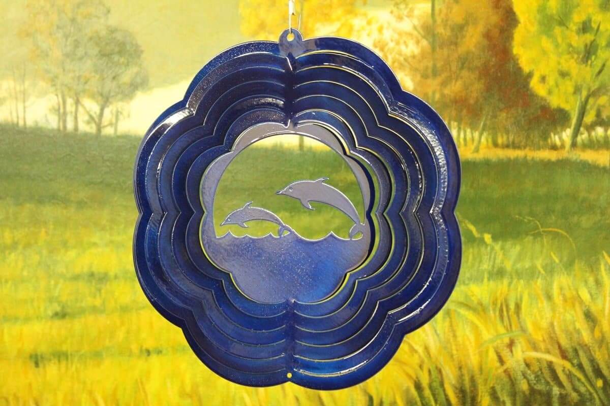 10" Blue Dolphin Wind Spinner - The House of Awareness