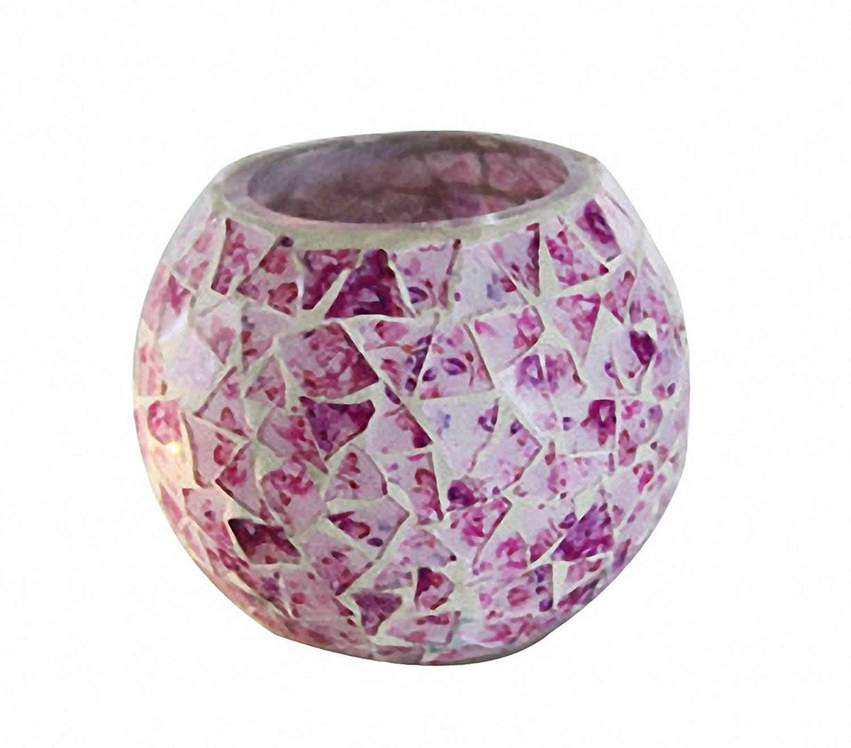 Mosaic Glass Floral Rose Candle Holder - The House of Awareness