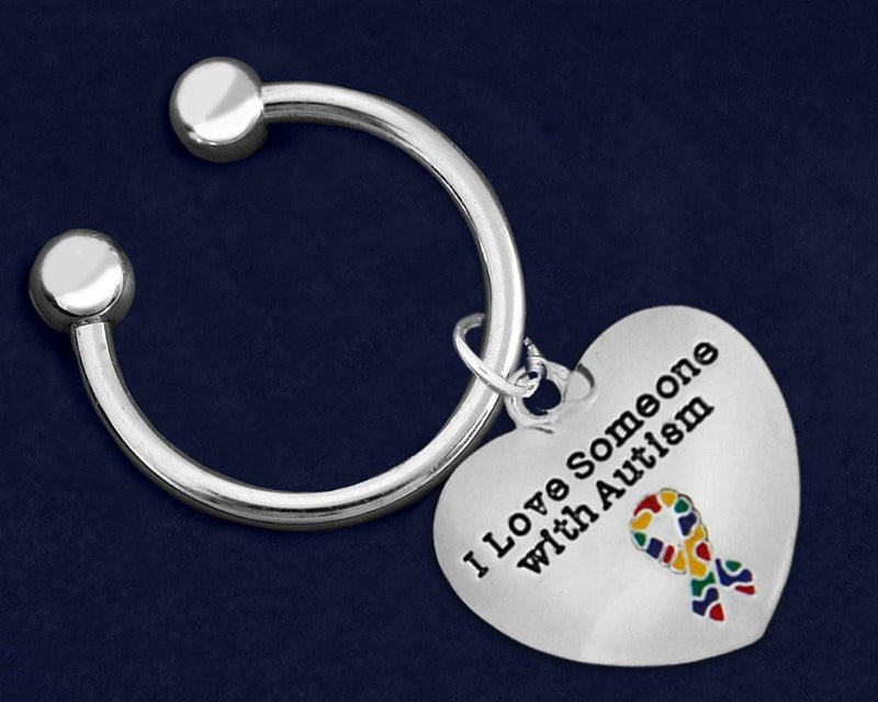 I Love Someone With Autism Key Chain - The House of Awareness