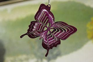3" Raspberry Butterfly Wind Spinner - The House of Awareness
