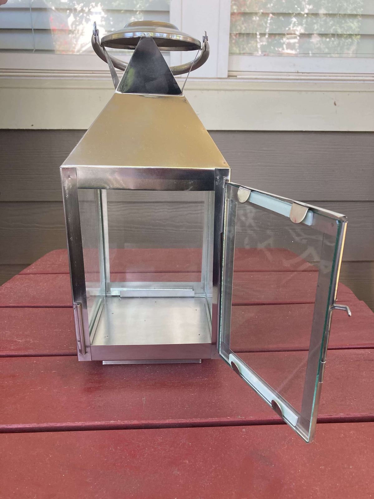 August Small Steel Candle Lantern-The House of Awareness