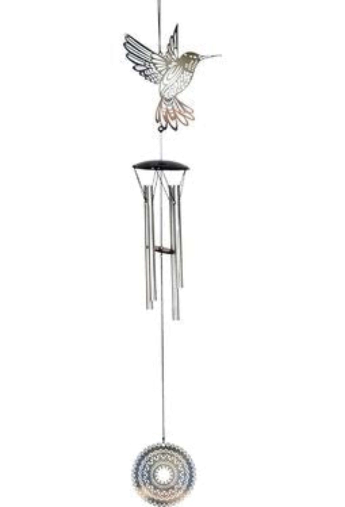 Silver Hummingbird Wind Chime-The House of Awareness