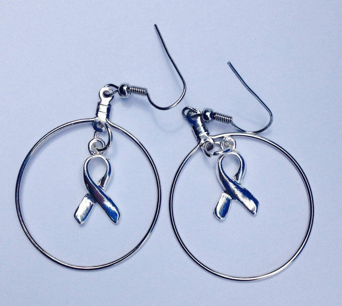 All Causes Ribbon Charm Medium Hooped Earrings - The House of Awareness