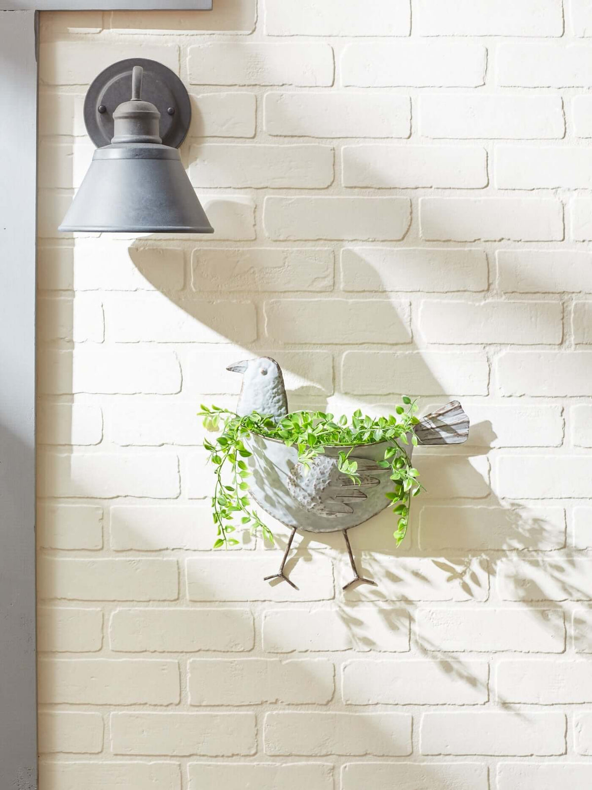 Bird and Rooster Galvanized Wall Planter- The House of Awareness